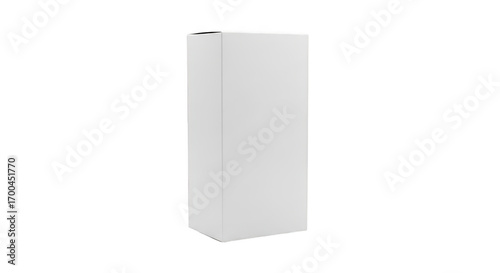 White cardboard box isolated on transparent background
