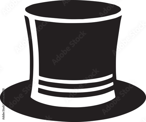 hat or high hat flat icon
