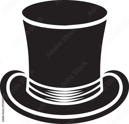 hat or high hat flat icon