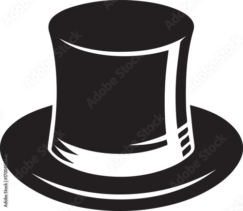 hat or high hat flat icon