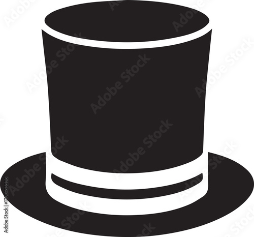 hat or high hat flat icon