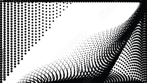 Black and White Halftone Abstract Background for Modern Digital Graphic Design and Creative Visual Artwork