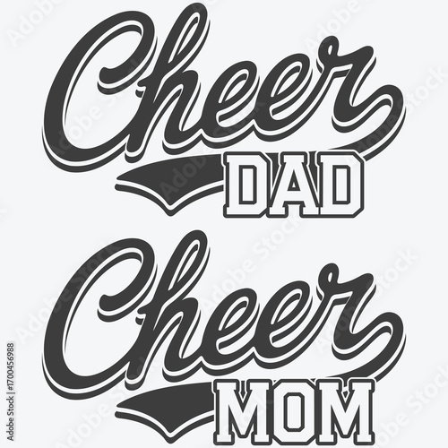 Cheer Mom Svg, , Cheer Dad Svg Megaphone Svg, Pom Pom Svg, Pompom, Cheer Cone, Cricut Cut Files, Silhouette, Sublimation, Cheerleader Team