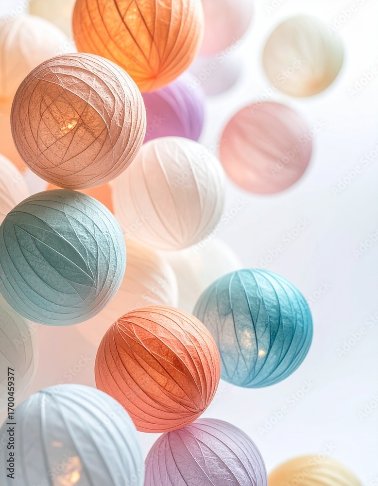 Fototapeta premium Objects made from Washi paper (Japanese Paper) background