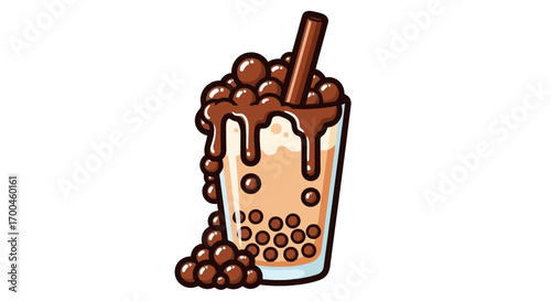Delicious Chocolate Bubble Tea A Refreshing and Sweet Treat, Perfect for Any Occasion – Enjoy!