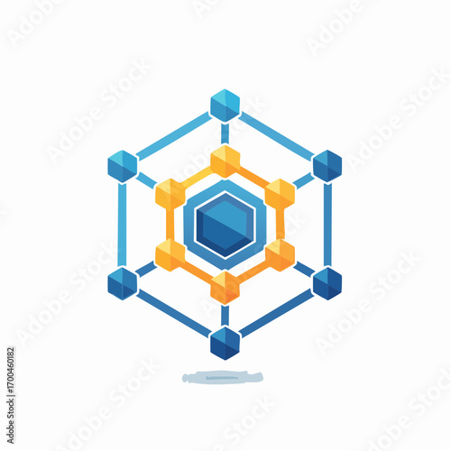 Blockchain Hexagon Logo