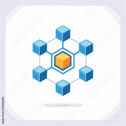Blockchain Hexagon Logo