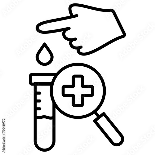 Blood Test Outline Icon