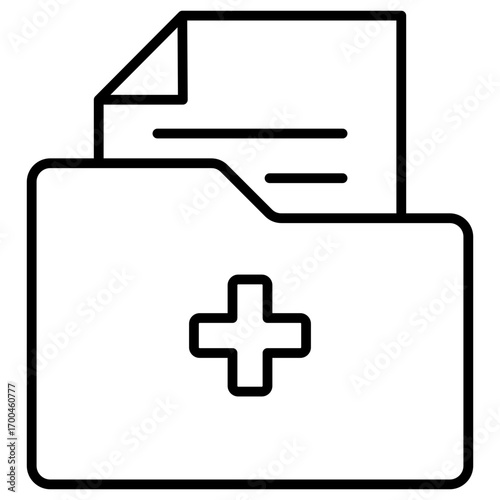 Medical Folder Outline Icon
