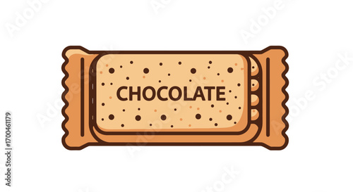 A sweet and delicious chocolate biscuit, a perfect treat for any time of day, offering a delightful crunch and rich flavor to satisfy your cravings