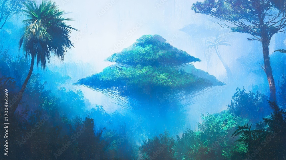 Obraz premium Mystical tropical forest landscape