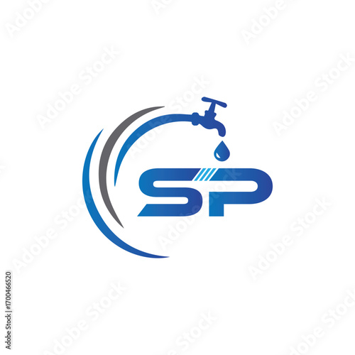 Simple initial SP plumbing logo