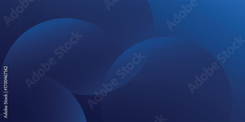 Abstract blue glowing geometric lines on dark blue background. Modern shiny blue circle lines pattern modern background