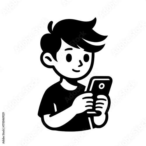 Boy with Smartphone