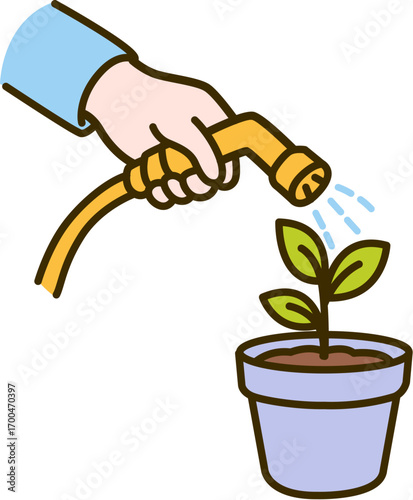 hand holding plant