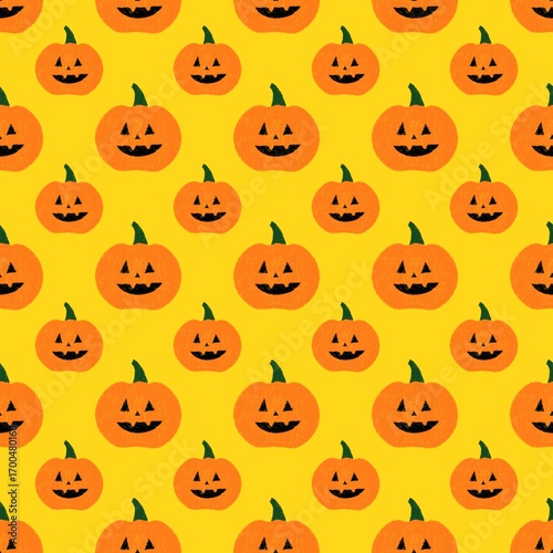 Seamless Halloween Pumpkin Pattern 