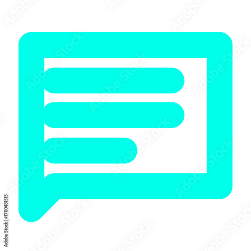 Vibrant Chat Bubble Icon Communication and Messaging Symbol in Blue