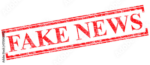 Red fake news rubber stamp illustration png file