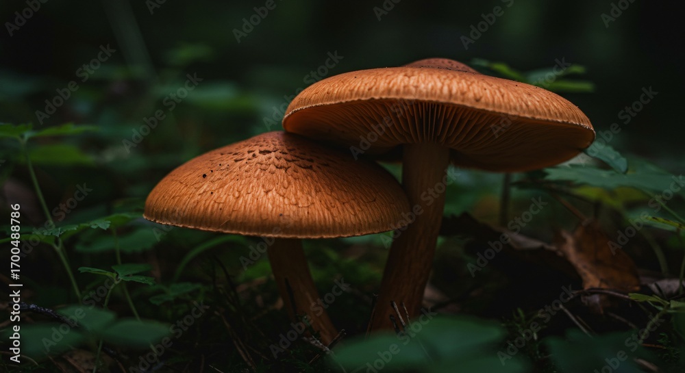 Fototapeta premium Gorgeous Wild Mushroom Among Trees