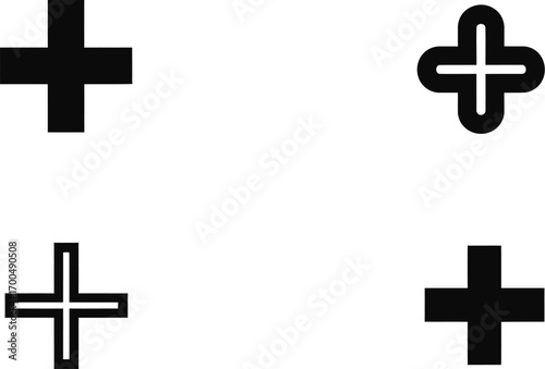 Geometric plus symbols array abstract dark graphic design element silhouette