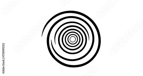 Illustration of a hypnotic spiral with concentric circles