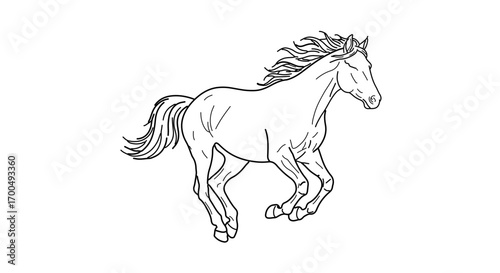 Illustration of a horse, perfect for equestrian or animalthemed design projects