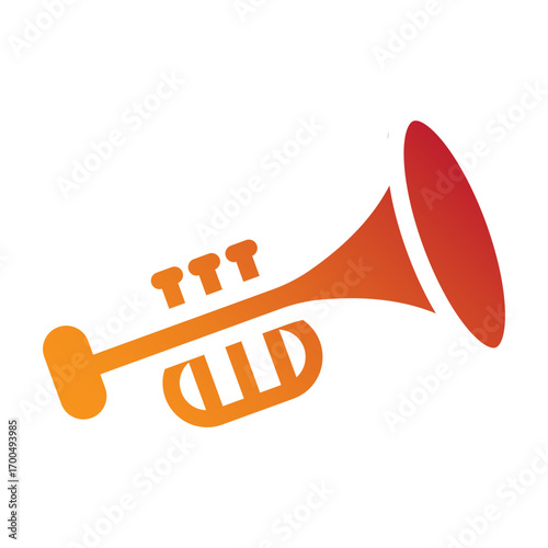 Trumpet musical instrument icon