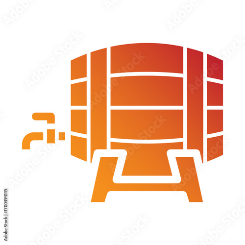 Beer tap barrel icon