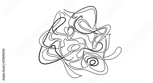 Abstract tangled lines creating a complex and intricate design