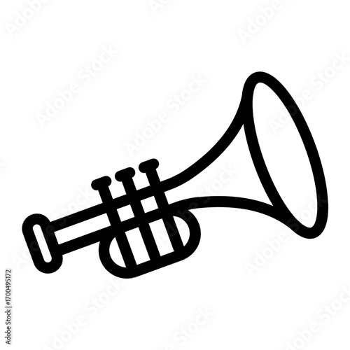 Trumpet musical instrument icon