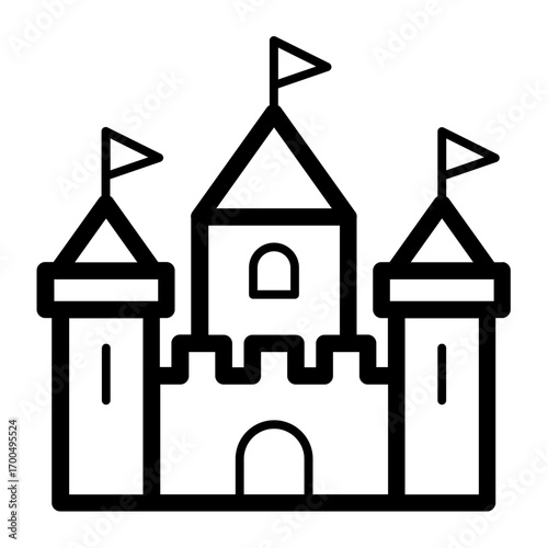 Castle building icon