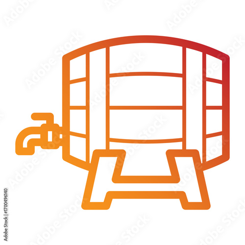 Beer tap barrel icon