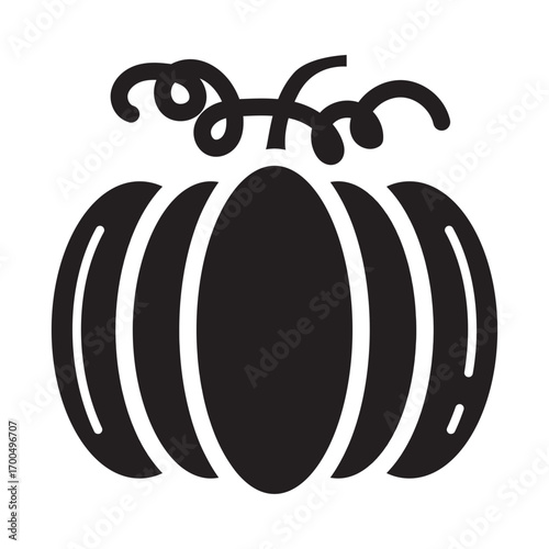 Minimalist Glyph icon of a pumpkin