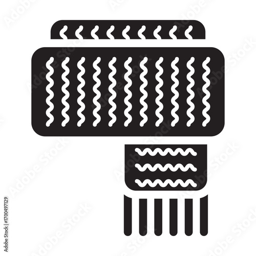 Minimalist Glyph icon of hay bale