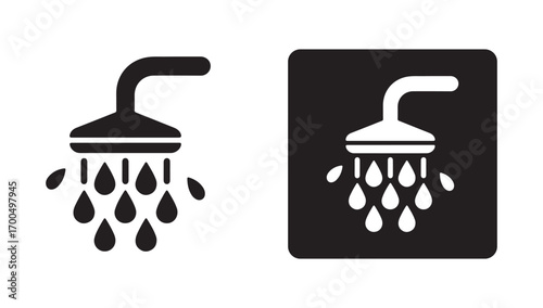 Shower logo symbol icon. Water droplet vector illustration eps 10