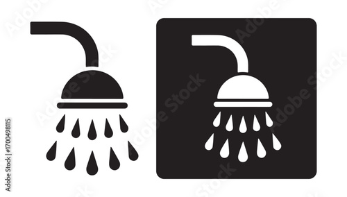 Shower logo symbol icon. Water droplet vector illustration eps 10