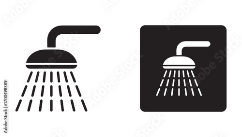 Shower symbol with water drop icon vector eps 10
