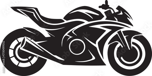 motorcycle speed silhouette vector illustration ideal for bike logos decals and minimalist design