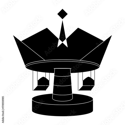 game indoor and amusement park carnival icons hand drawn, doodle elements, vector illustrations. Carousels, ferris wheel, arcade, bumper car, claw machine, entertainment park playground sstkTechnology
