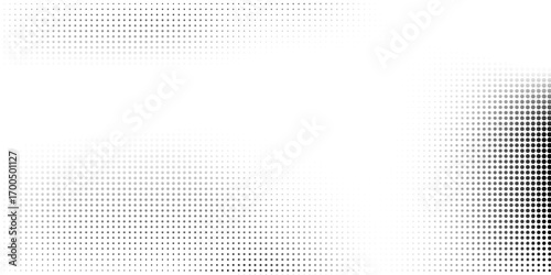 Vector rectangkle mesh halftone gradient texture. Vanishing polka dot vector abstract simple design
