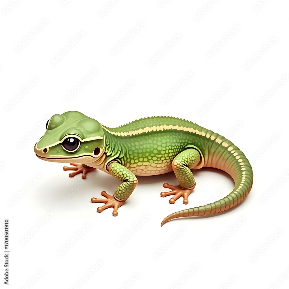 Fototapeta premium Minimalist Realistic Lizard Design with Subtle Natural Tones