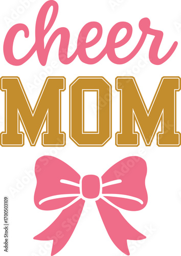Cheer Mom Scalable SVG Vector Graphic with Editable Paths and Layers for Web, UI Design, Digital Art, and Print Applications