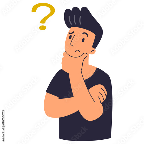 man with question mark