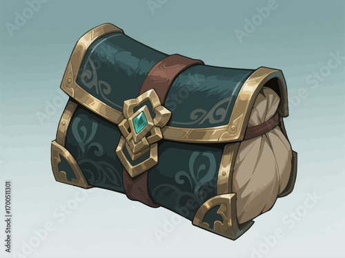 Chinese-style game prop design, hand-drawn package ICONS, vector illustration materials