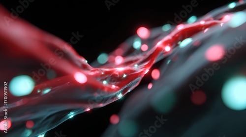 Creative innovation and futuristic design, glowing abstract patterns, digital concept art