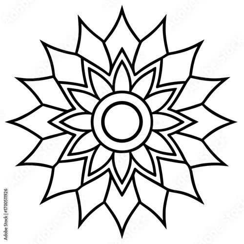 Solar Mandala Vector Design