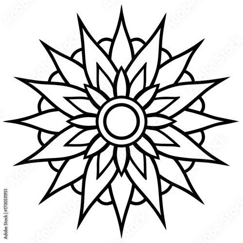 Solar Mandala Vector Design