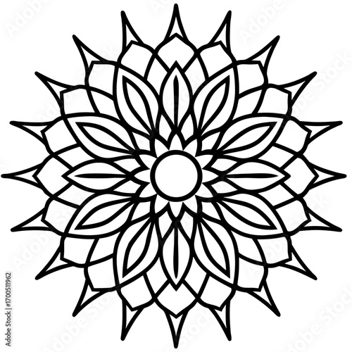 Solar Mandala Vector Design