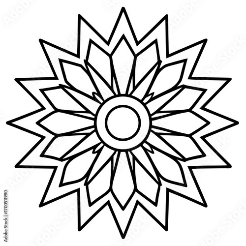 Solar Mandala Vector Design