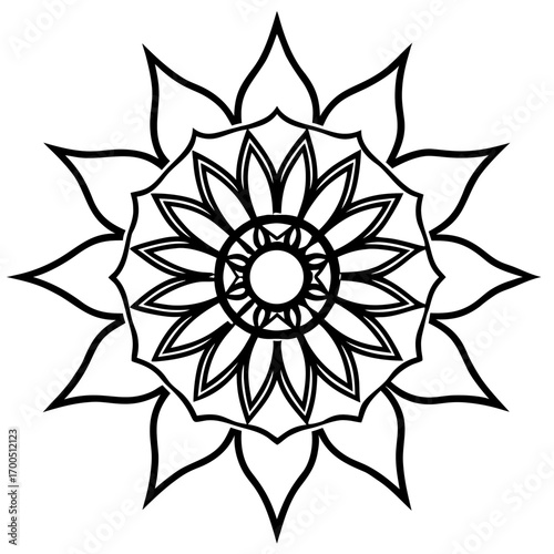 Solar Mandala Vector Design